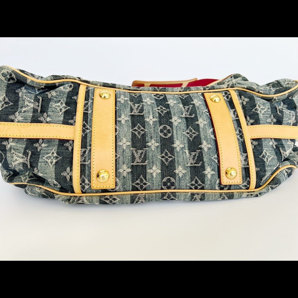 Authentic✅ Louis Vuitton Monogram Denim Cabas Raye GM Travel Bag 2 Way M95336 - Picture 12 of 12